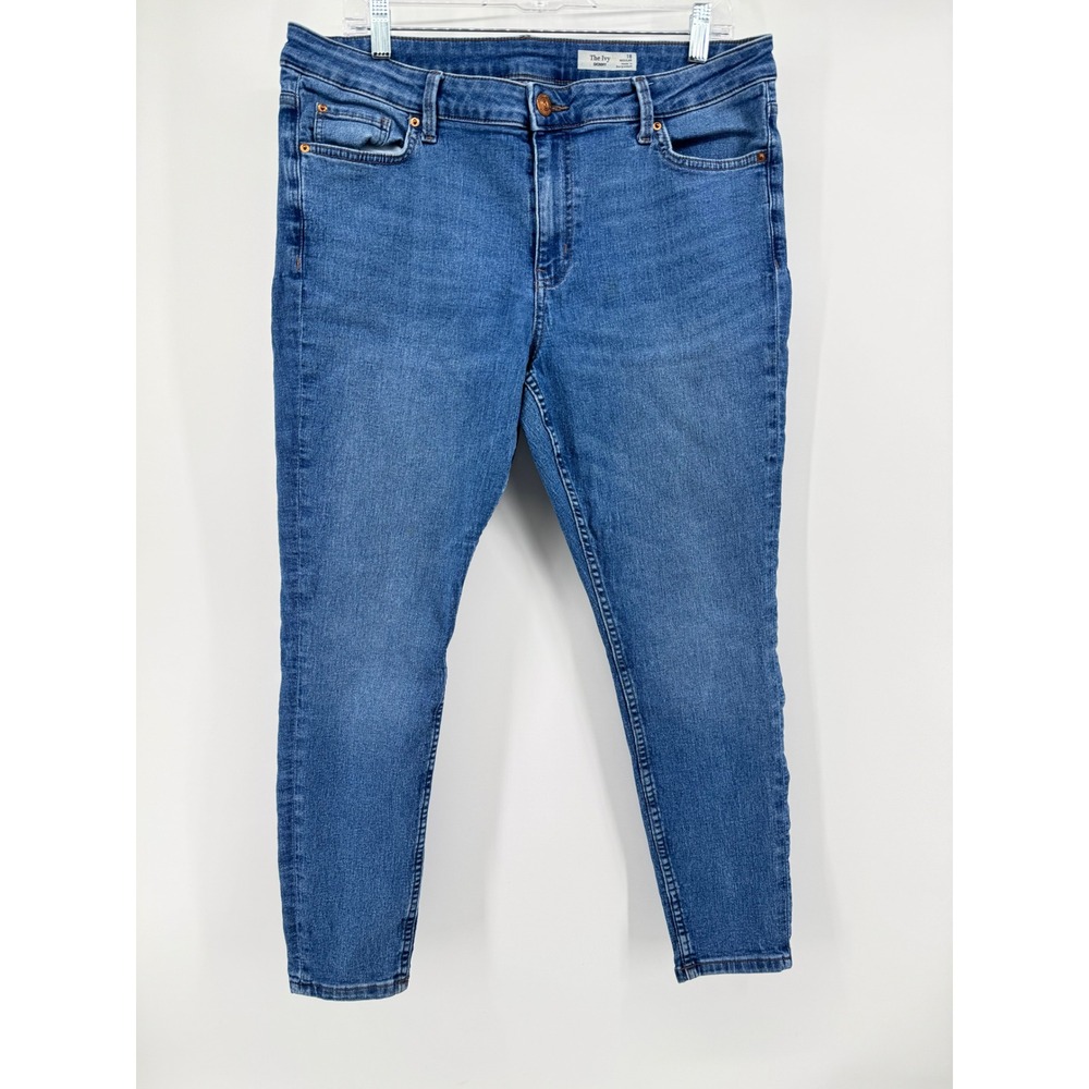 Marks & Spencer The Ivy Skinny Jeans Medium Indigo Blue Size 18 Regular M&S
